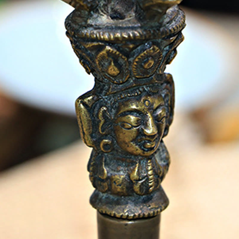 Medium Tibetan Bell and Vajra Dorje Copper Meditation Set