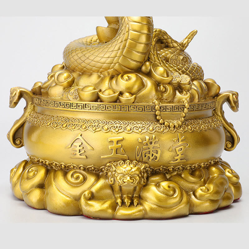 Medium Year of the Snake Copper Coins Brass Decoration