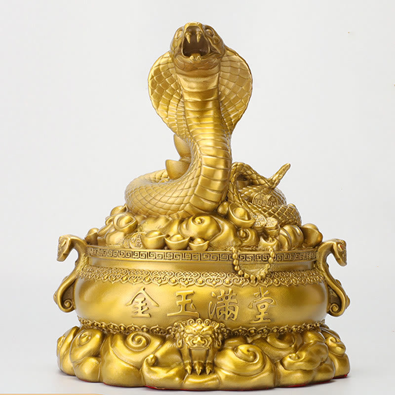 Medium Year of the Snake Copper Coins Brass Decoration