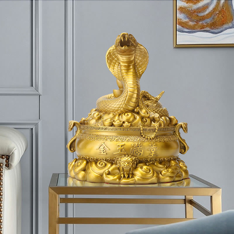 Medium Year of the Snake Copper Coins Brass Decoration