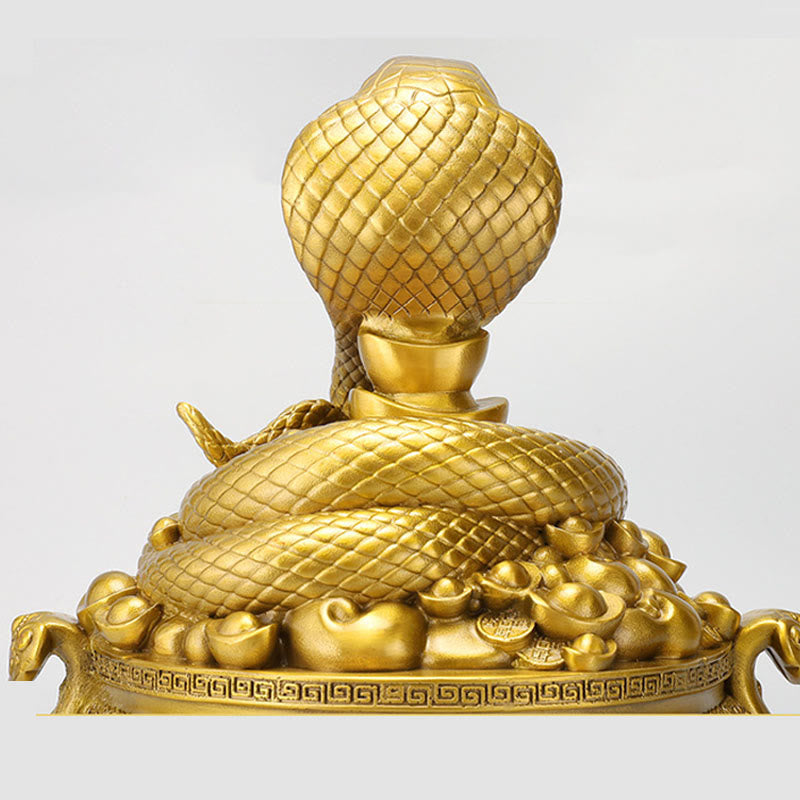 Medium Year of the Snake Copper Coins Brass Decoration