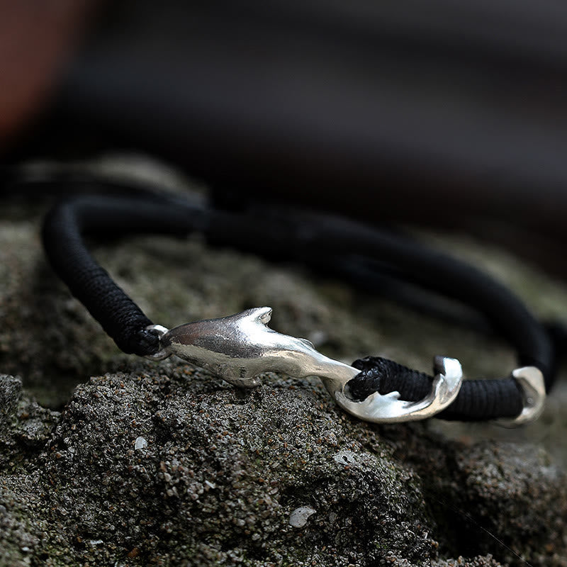 Mens Sterling Silver Protection Bracelet