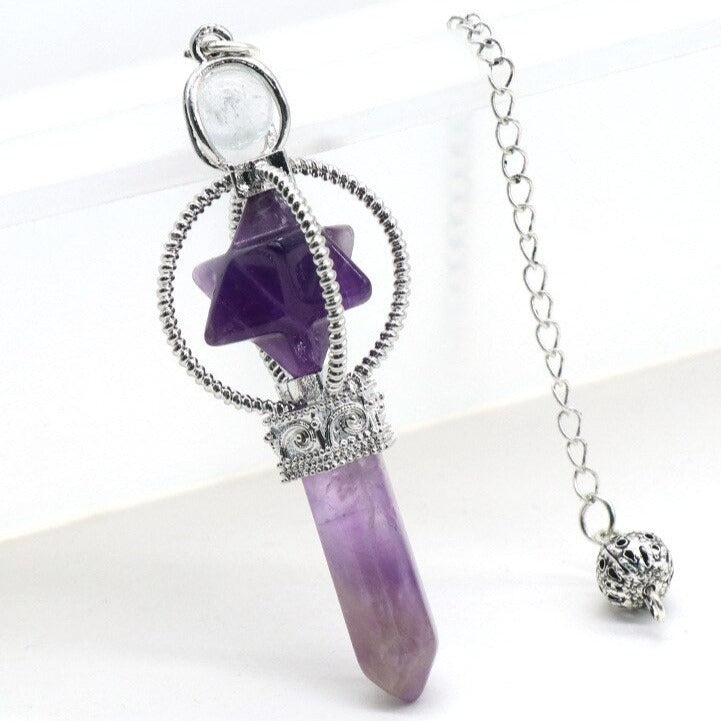 Merkaba Crystal Pendulum for Divination and Dowsing