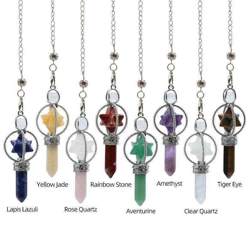 Merkaba Crystal Pendulum for Divination and Dowsing