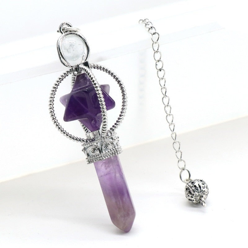 Merkaba Crystal Pendulum for Divination and Dowsing
