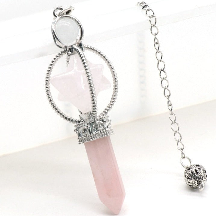 Merkaba Crystal Pendulum for Divination and Dowsing
