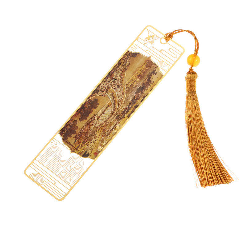 Metal Hollow Bookmark | Panorama of Rivers & Mountains Art