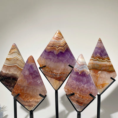 Mexican Onyx Rhombus Slab 3-4.5 Inch Raw Crystal Display