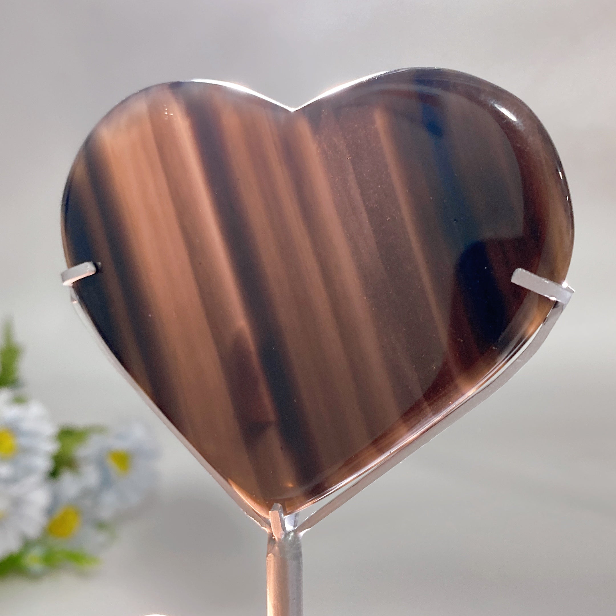 Midnight Lace Obsidian Heart Crystal | Healing Sounds