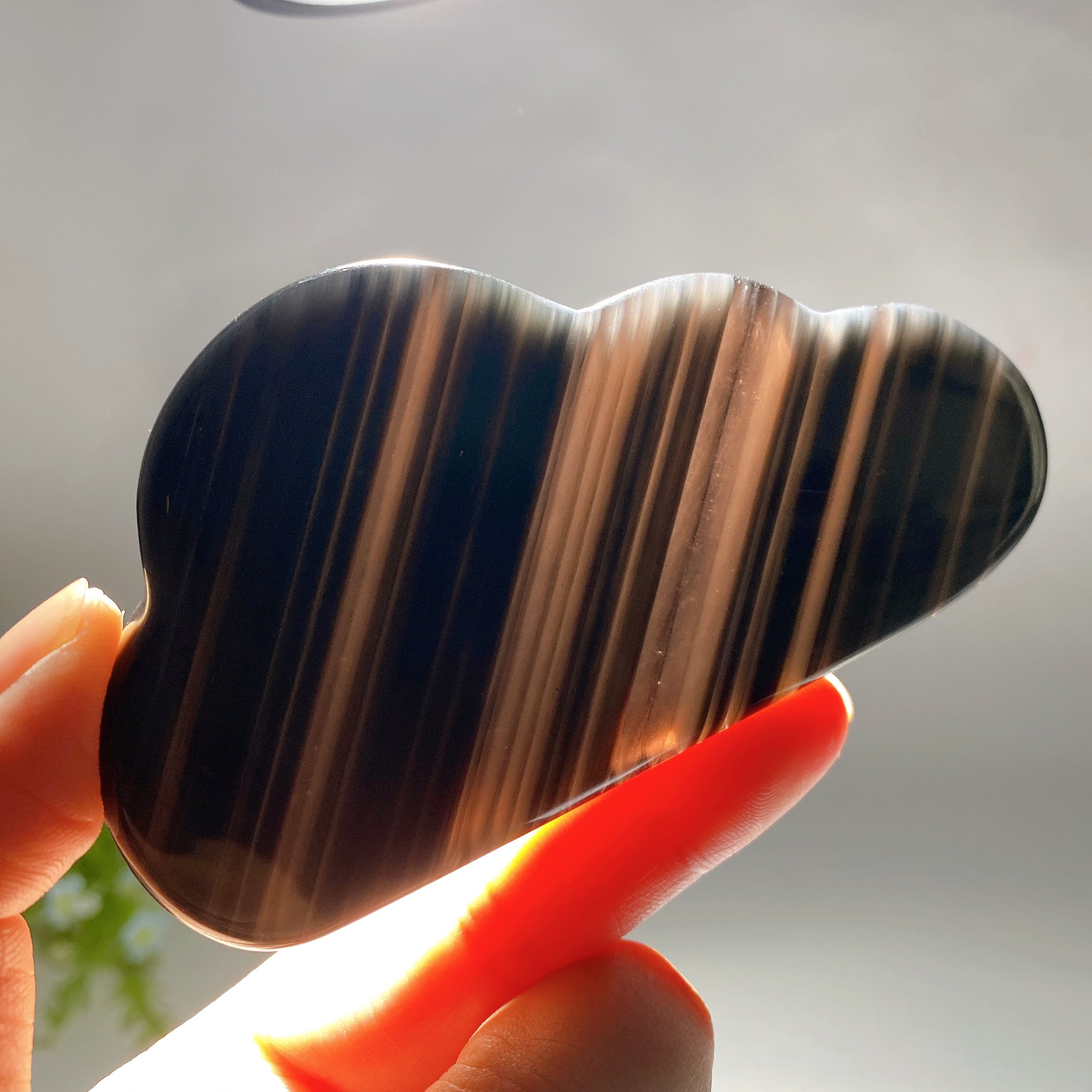 Midnight Lace Obsidian Crystal Carvings with Stand 4 Shapes