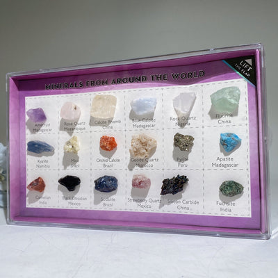 Minerals From Around The World Raw Crystal Healing Set 11x18cm