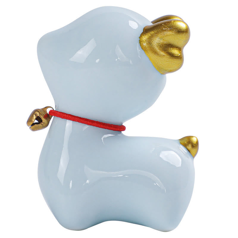 Mini Ceramic Deer Tea Pet Figurine for Spiritual Decor