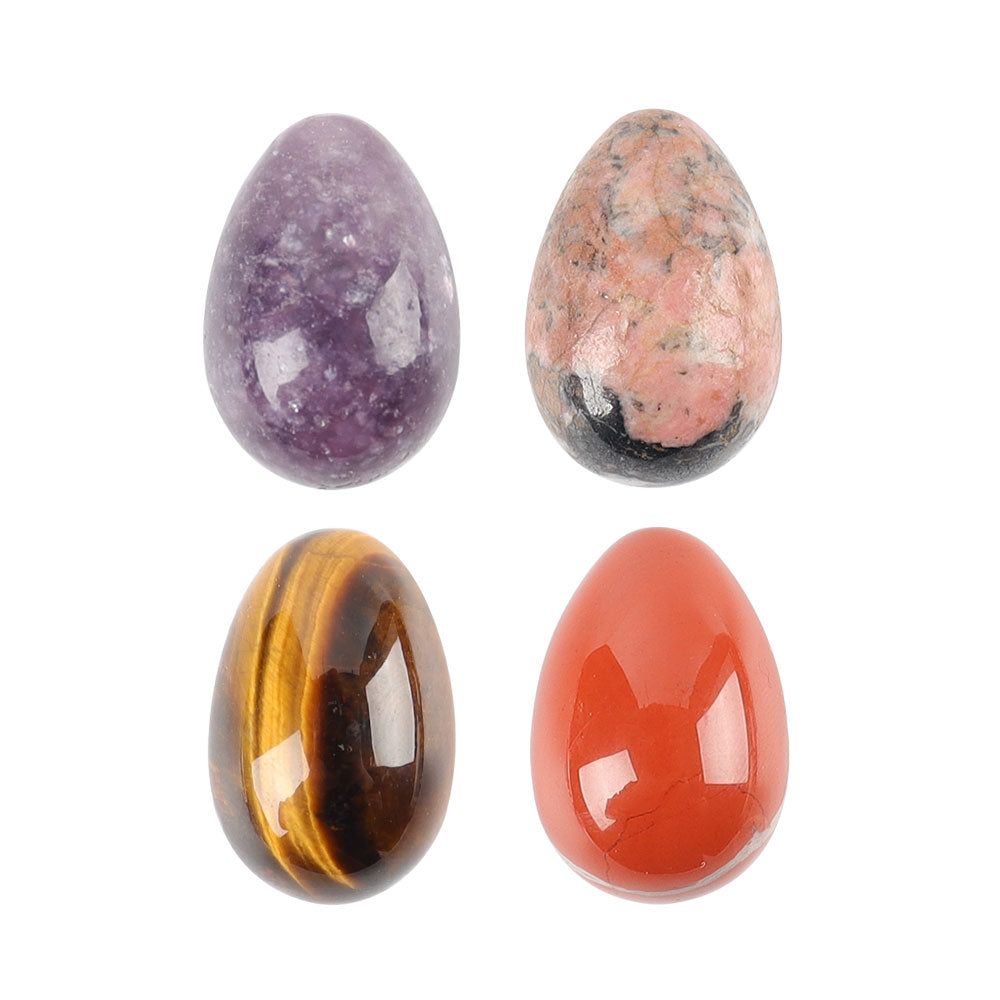Mini Egg Shape Clear Quartz Palm Stone 1.6 Inch Healing
