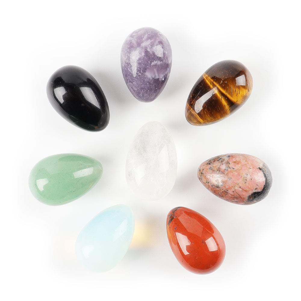Mini Egg Shape Clear Quartz Palm Stone 1.6 Inch Healing