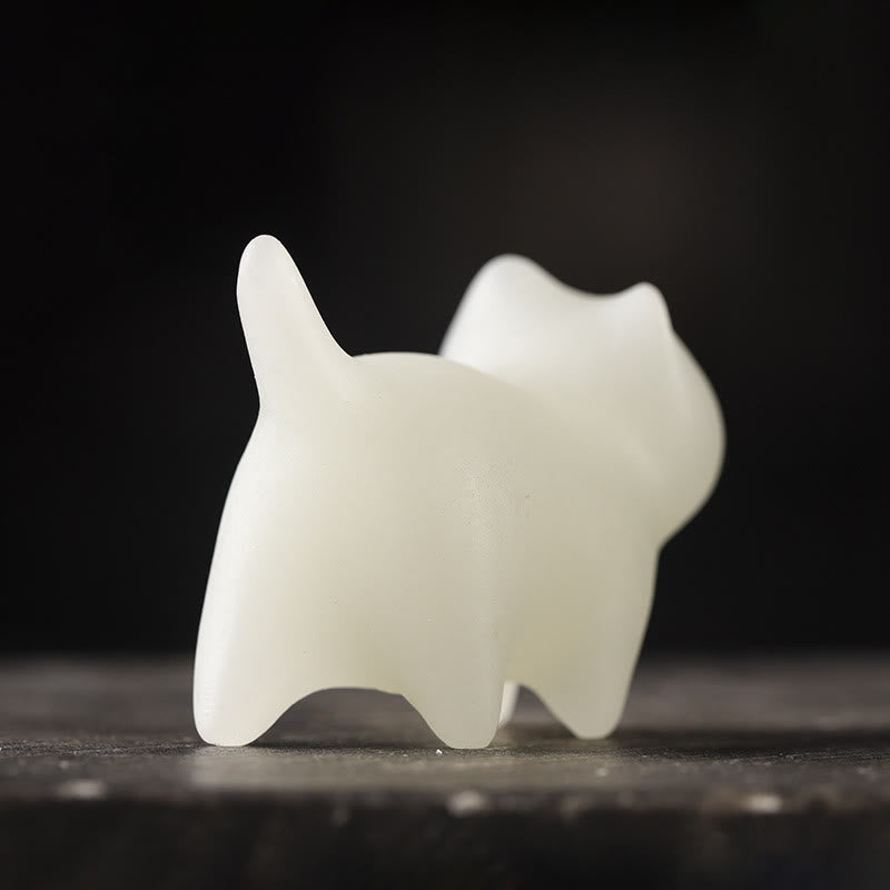 Mini Glowstone Cat Decoration - Luminous Lucky Zen Decor