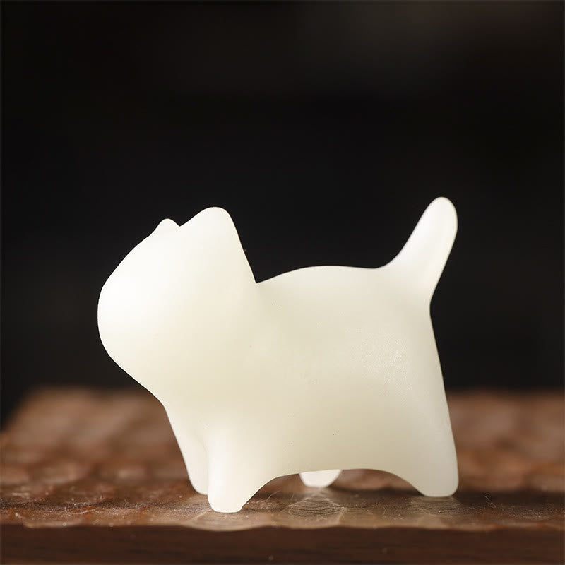Mini Glowstone Cat Decoration - Luminous Lucky Zen Decor