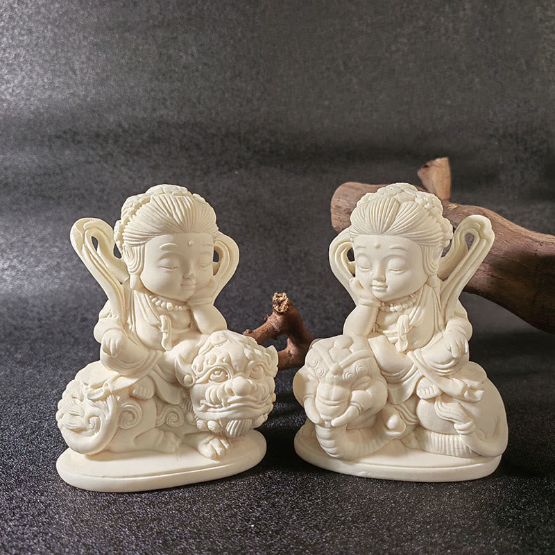 Mini Ivory Fruit Buddha Statue Collection | Serenity Decor