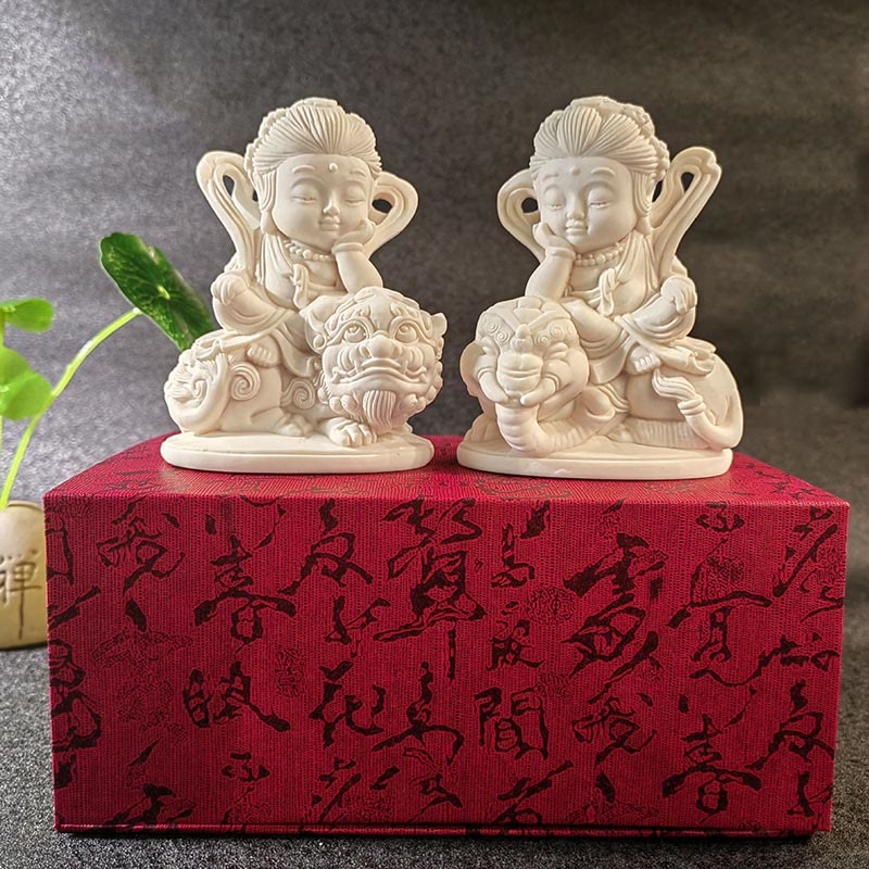 Mini Ivory Fruit Buddha Statue Collection | Serenity Decor