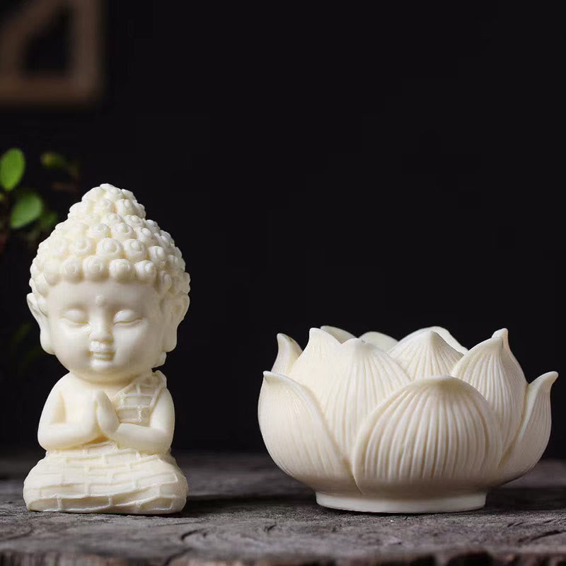 Mini Ivory Fruit Buddha Statue Collection | Serenity Decor