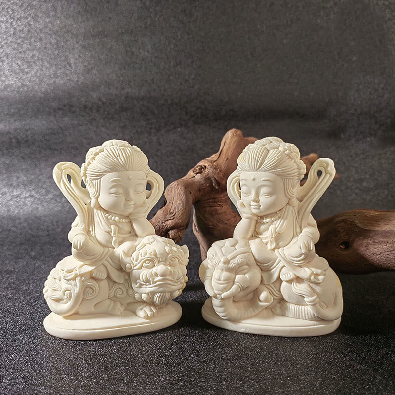 Mini Ivory Fruit Buddha Statue Collection | Serenity Decor
