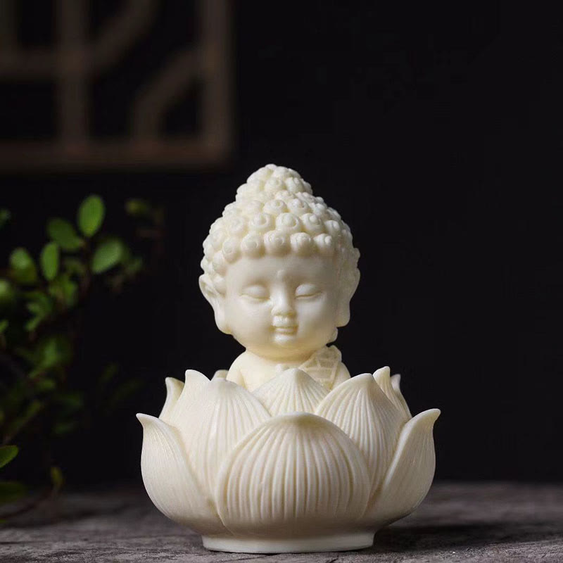 Mini Ivory Fruit Buddha Statue Collection | Serenity Decor