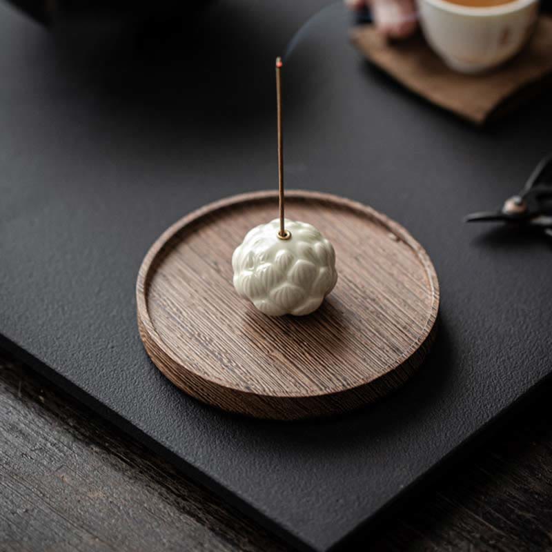 Mini Lotus Flower Ceramic Incense Burner 3.5cm Meditation