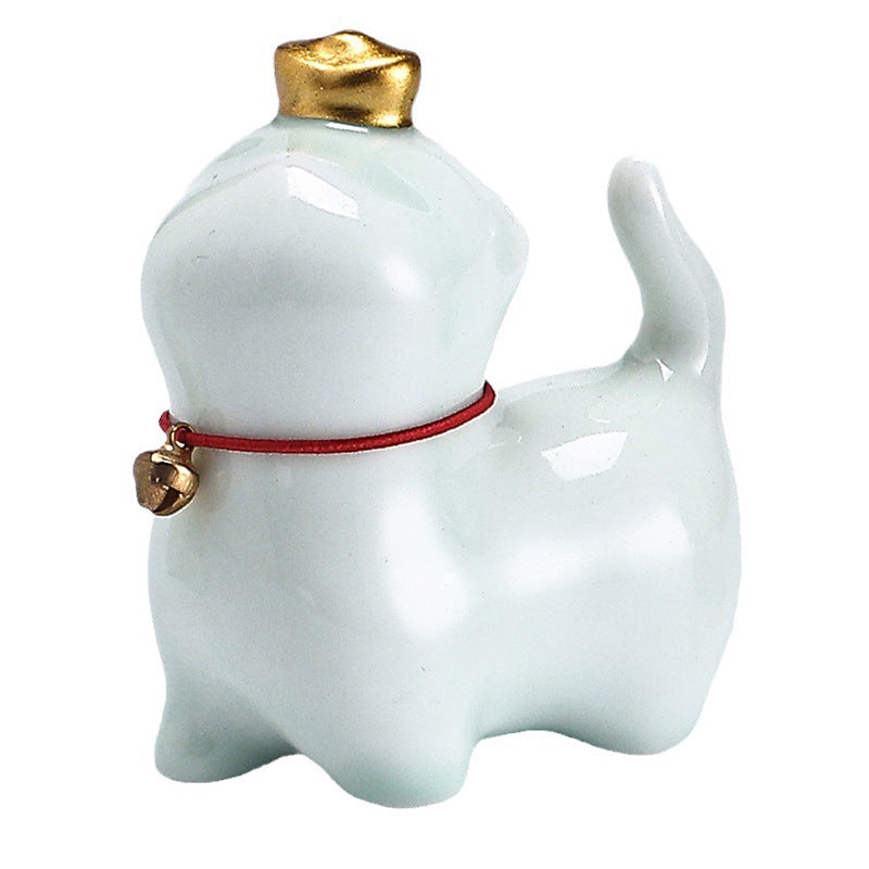Mini Lucky Cat Ceramic Figurine for Luck and Prosperity