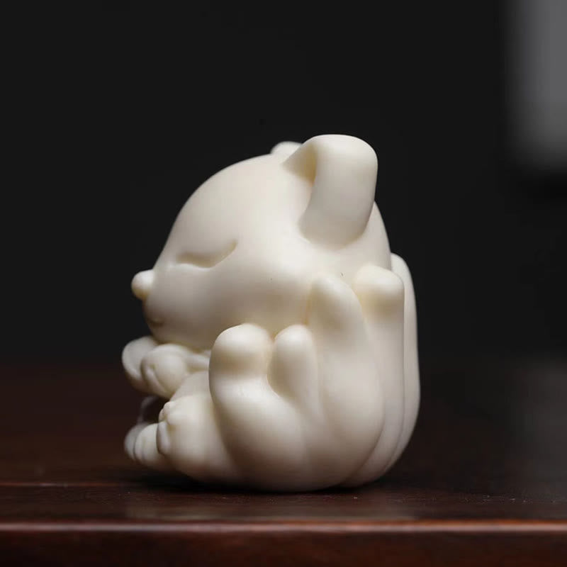 Mini Nine Tailed Fox Zen Blessing Decoration