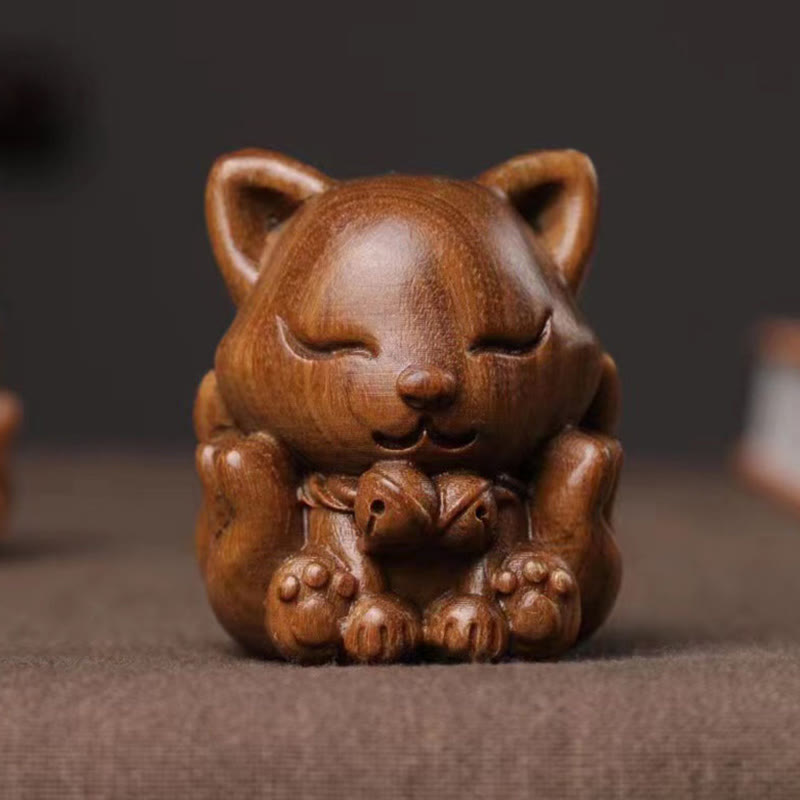 Mini Nine Tailed Fox Zen Blessing Decoration