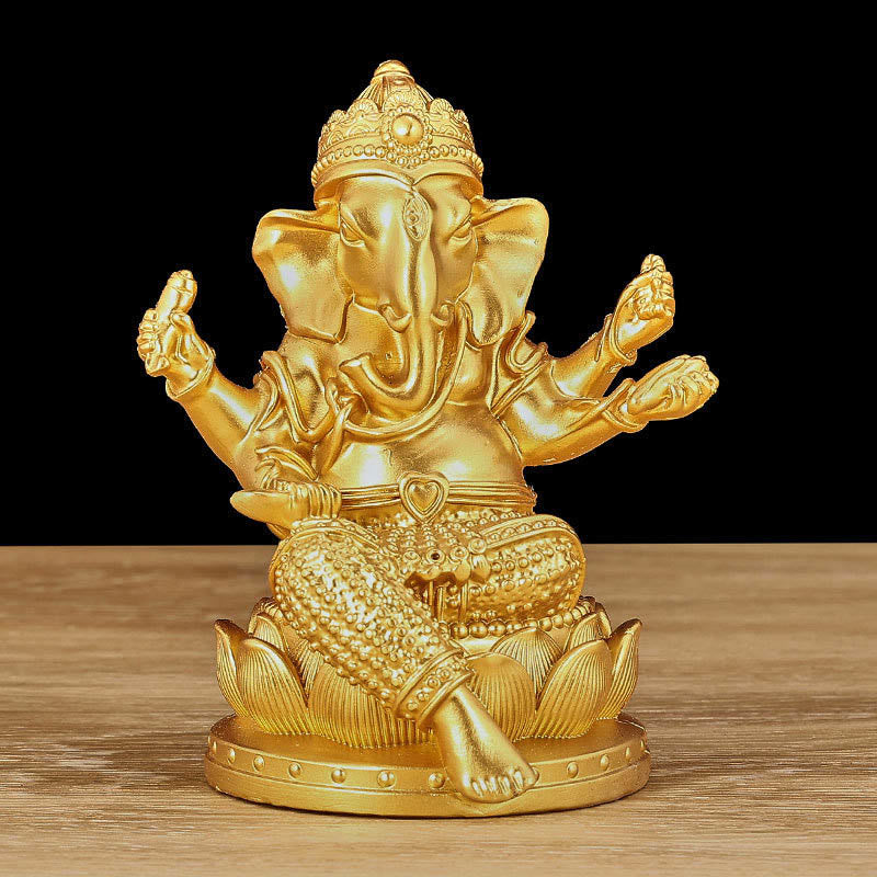 Mini Small Golden Ganesh Statue 4.5x4x6cm for Meditation
