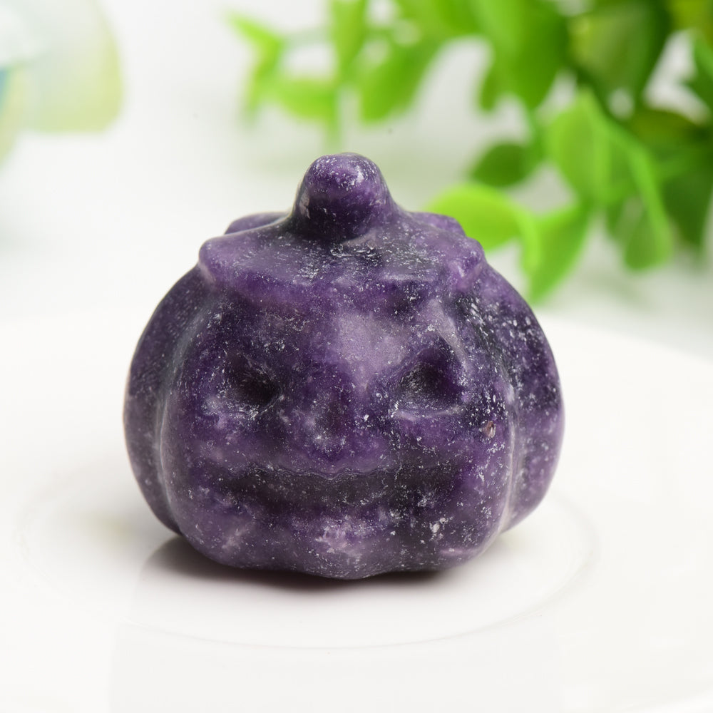 Mixed Crystal 1.7 Inch Pumpkin Figurine for Healing Decor
