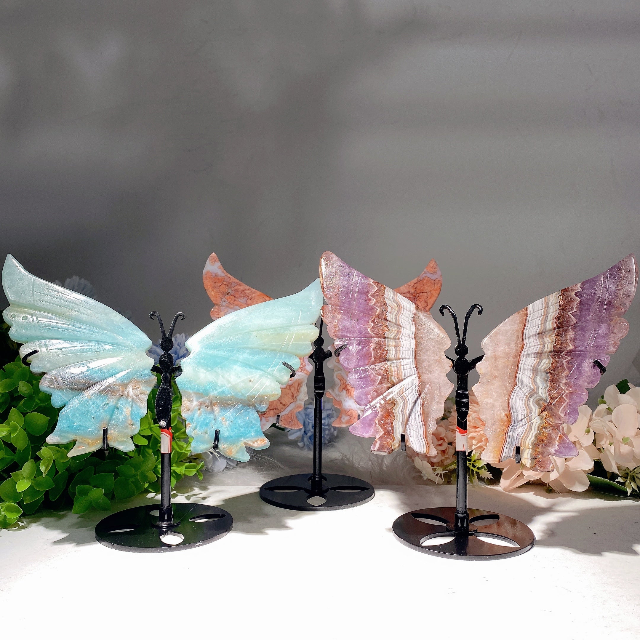 Mixed Crystal Butterfly Wings 6-9in Healing Figurine
