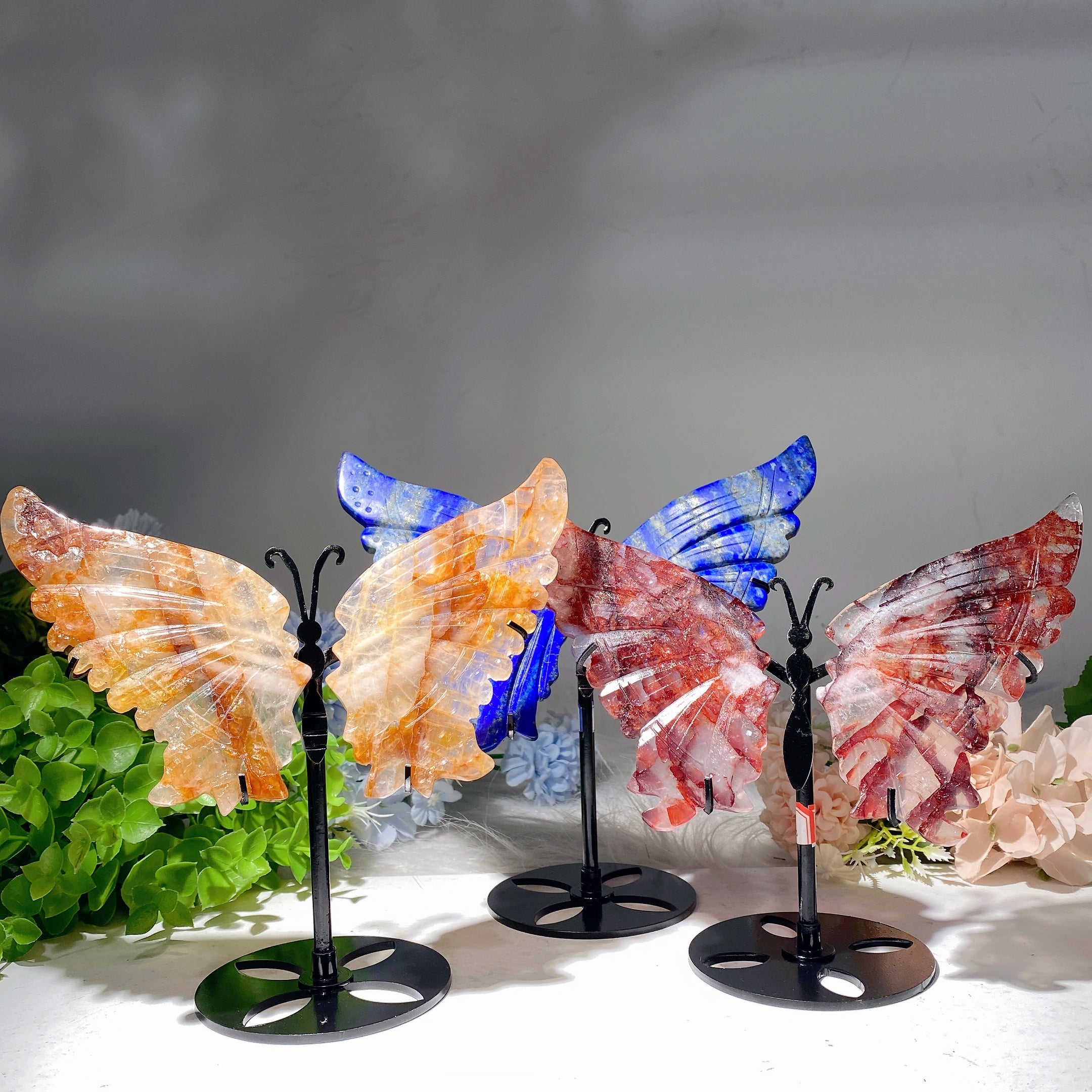 Mixed Crystal Butterfly Wings 6-9in Healing Figurine