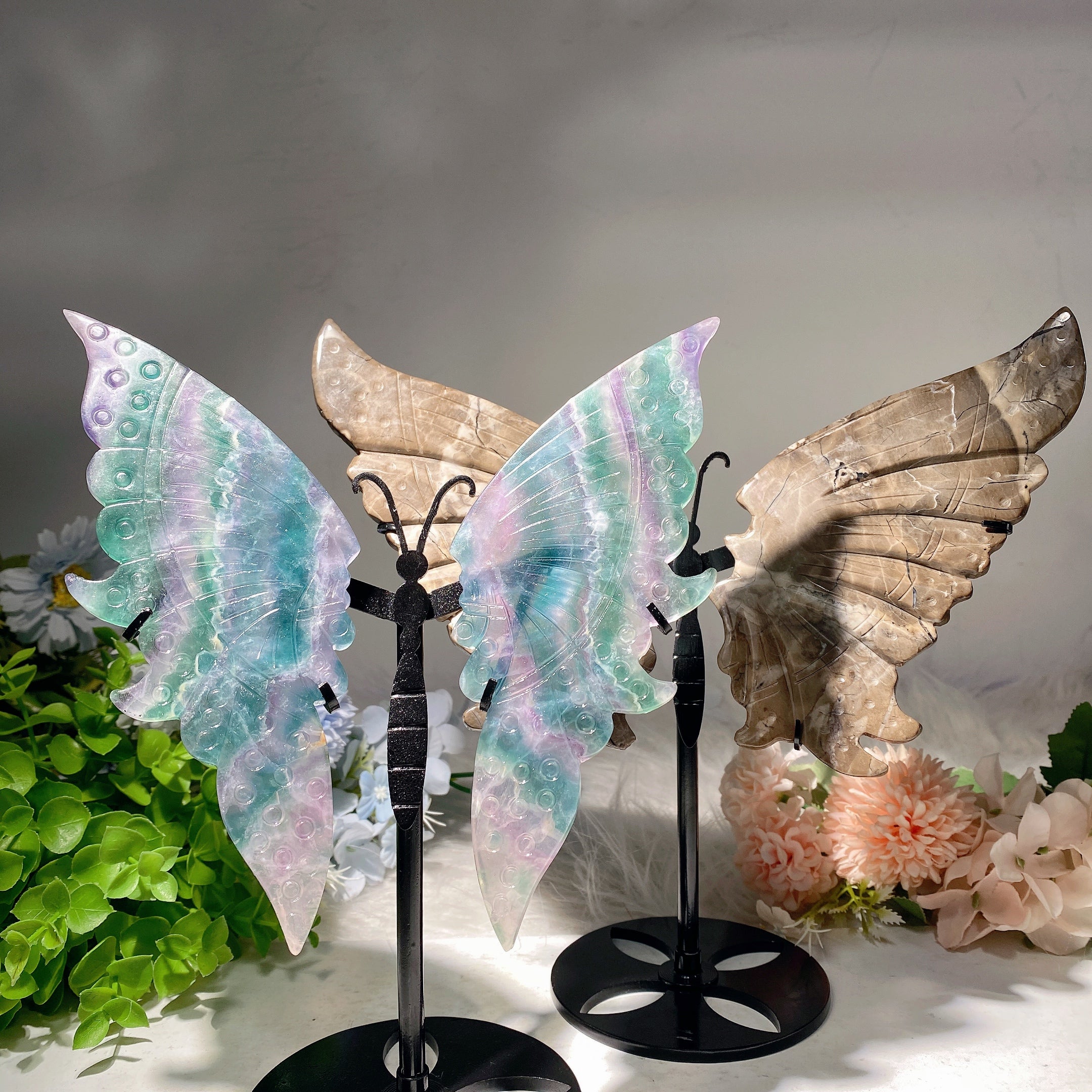 Mixed Crystal Butterfly Wings 6-9in Healing Figurine