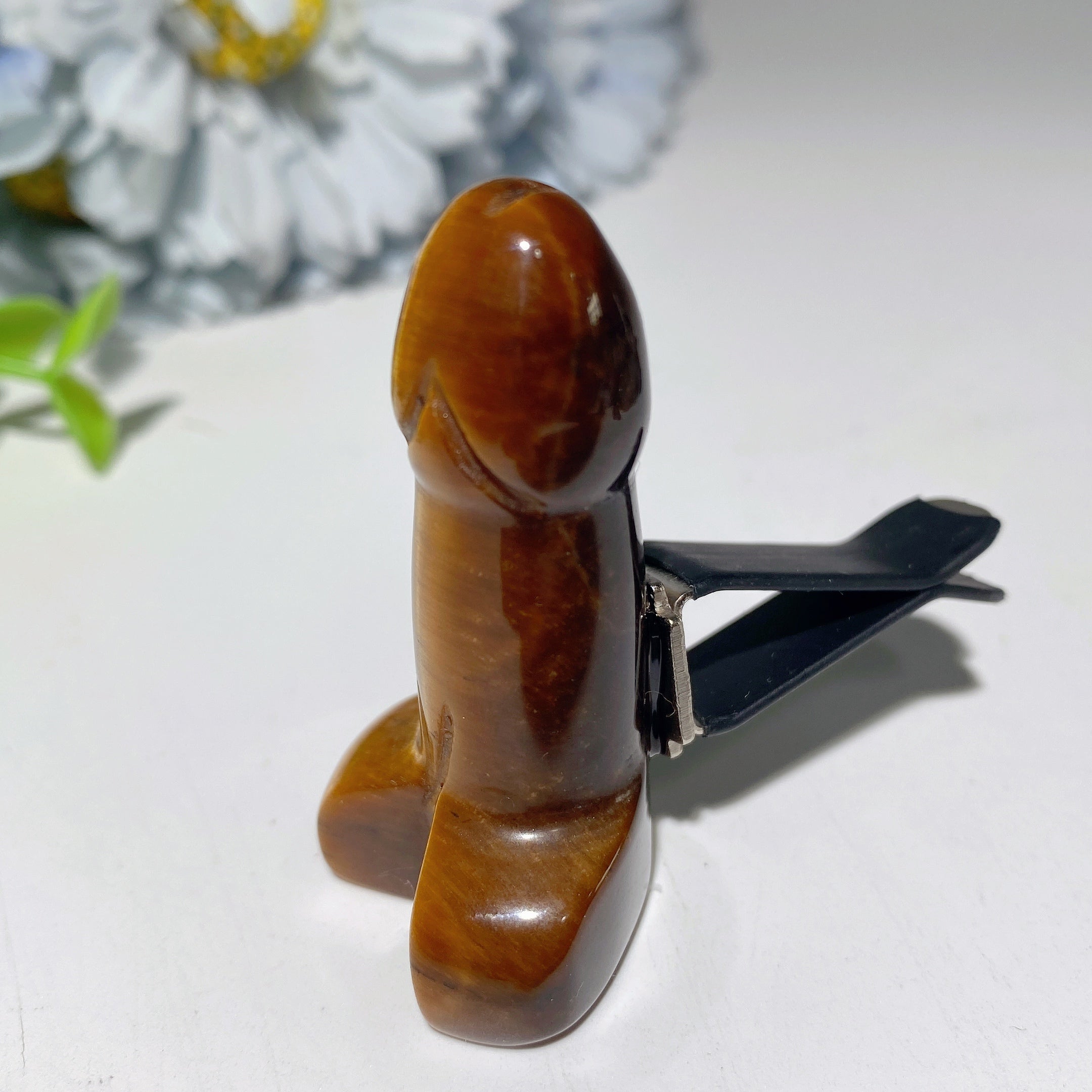 Mixed Crystal Ding Ding Air Vent Clip 2-inch Healing Stone
