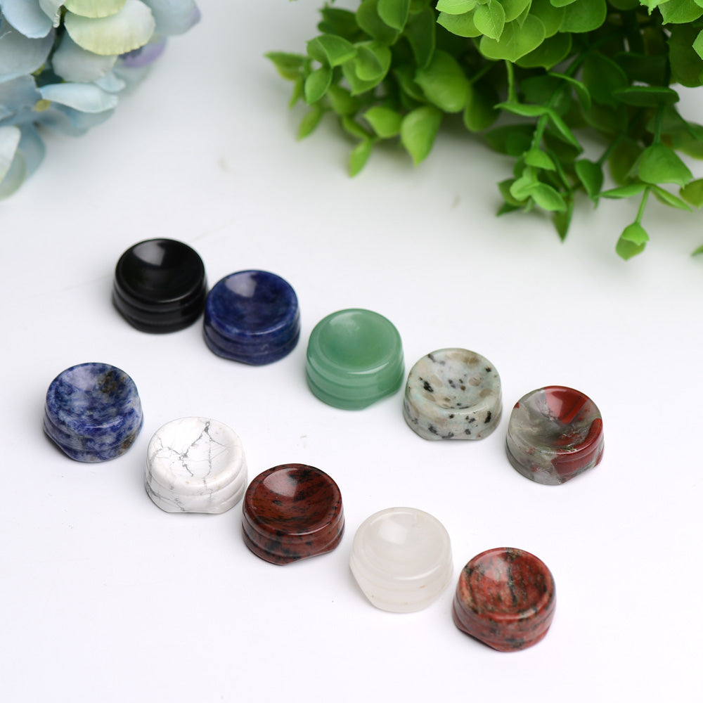 Mixed Crystal Display Stand 1-Inch Polished Stone Holder