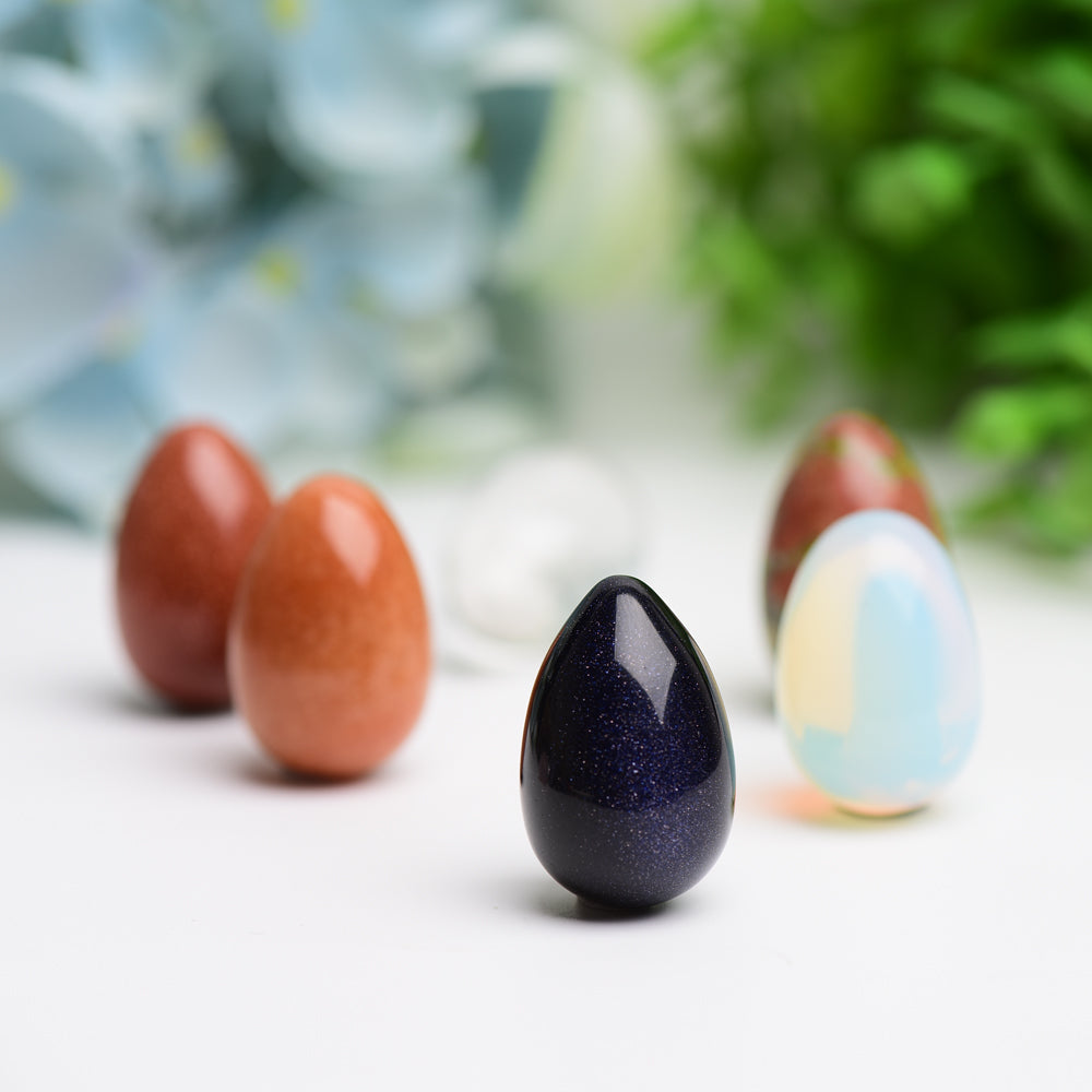 Mixed Crystal Mini Egg Carving 1.0 Inch Healing Stone