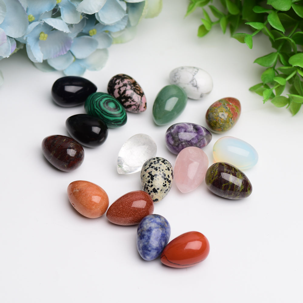 Mixed Crystal Mini Egg Carving 1.0 Inch Healing Stone