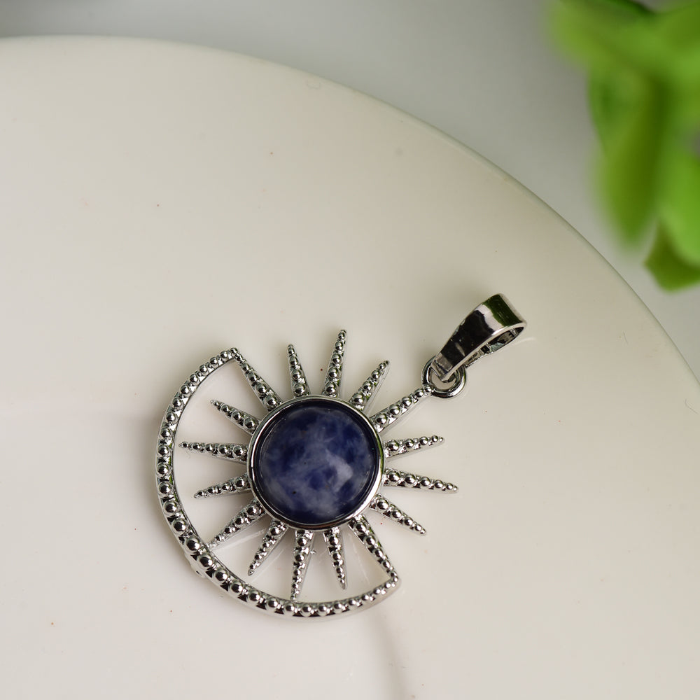 Mixed Crystal Sun Shape Spiritual Pendant 2.5cm Healing