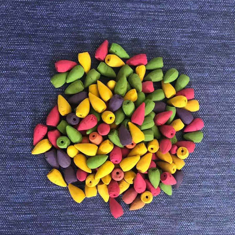 Mixed Floral Aroma Sandalwood Backflow Incense Cones 50 Pack