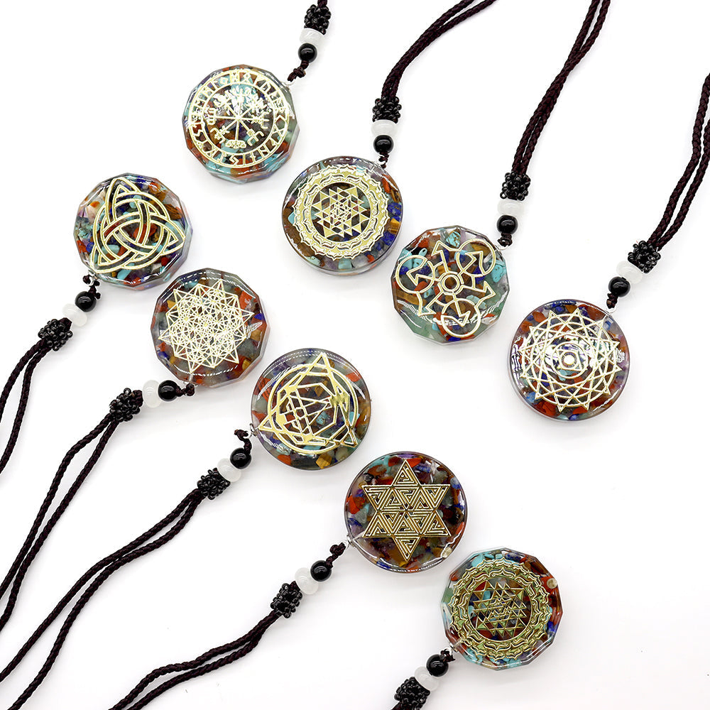 Mixed Gemstone 7 Chakra Healing Necklace with Spiritual Protection