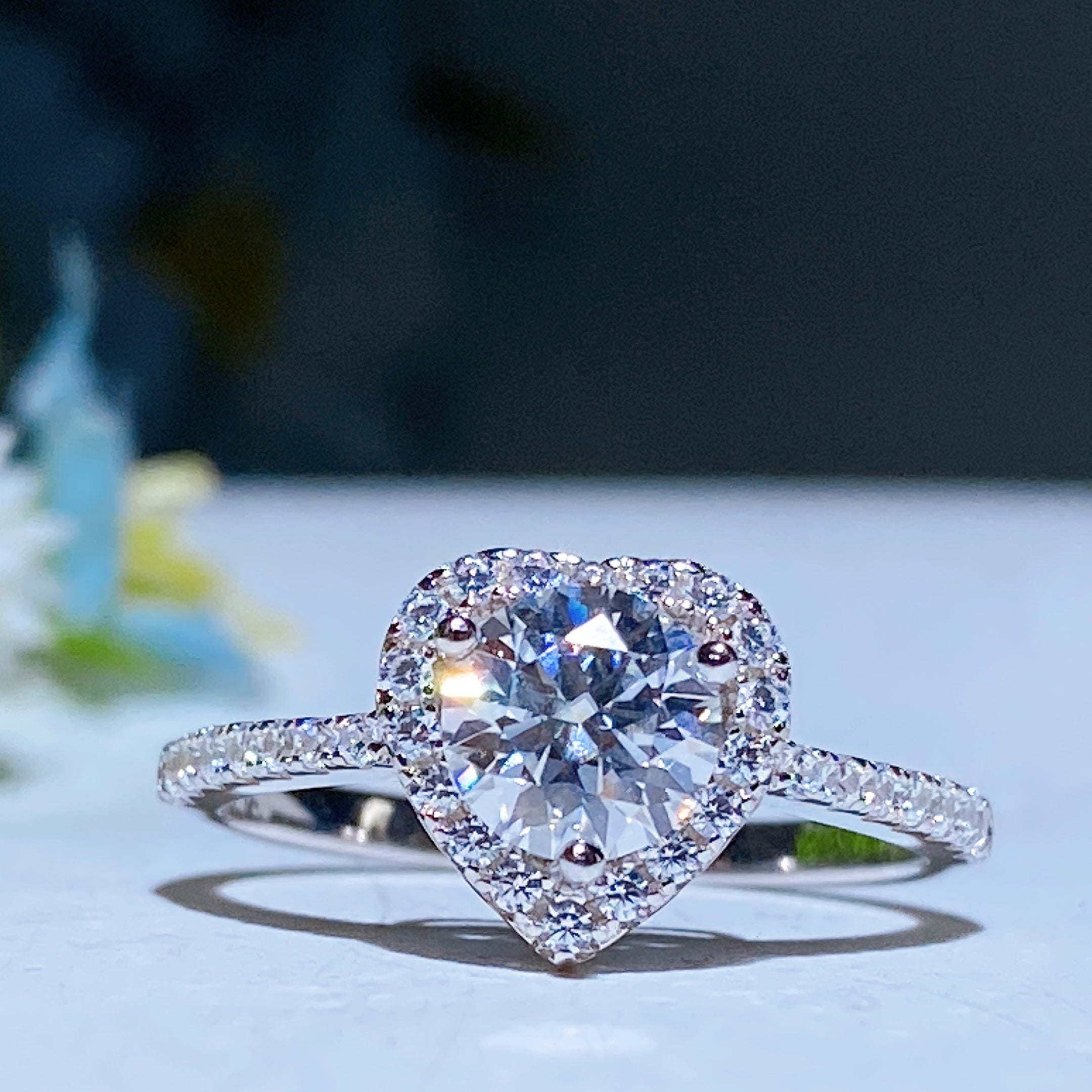 Moissanite Healing Ring with 1.0 or 2.0 Oct Size | Spiritual Rings