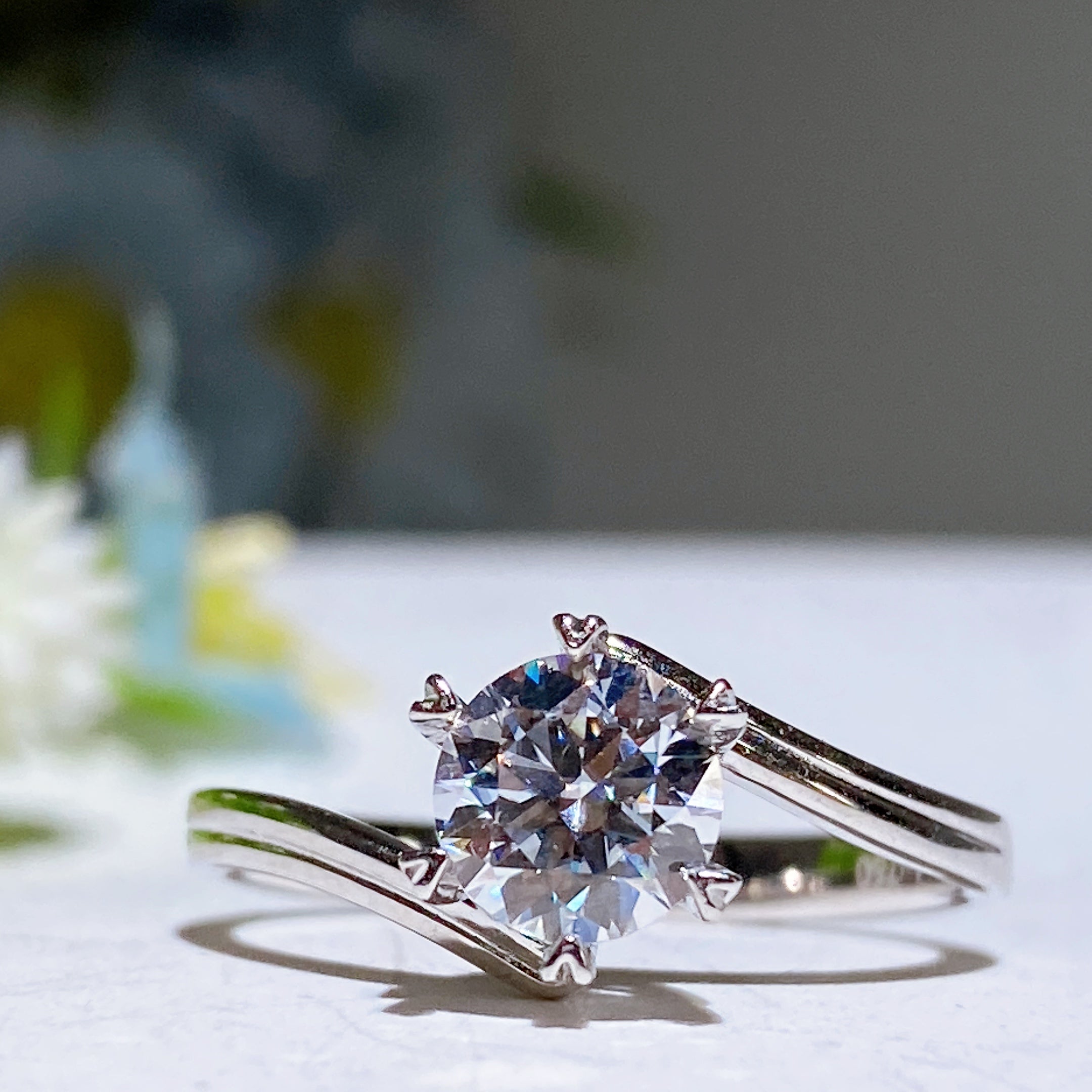 Moissanite Healing Ring with 1.0 or 2.0 Oct Size | Spiritual Rings
