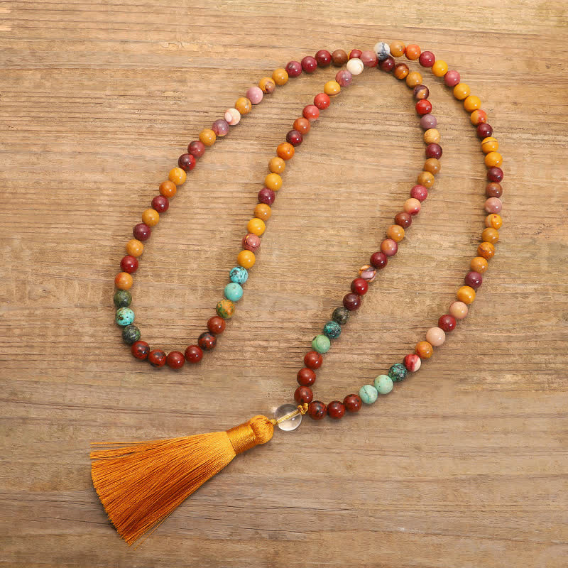 Mookaite 108 Bead Gemstone Mala for Emotional Growth