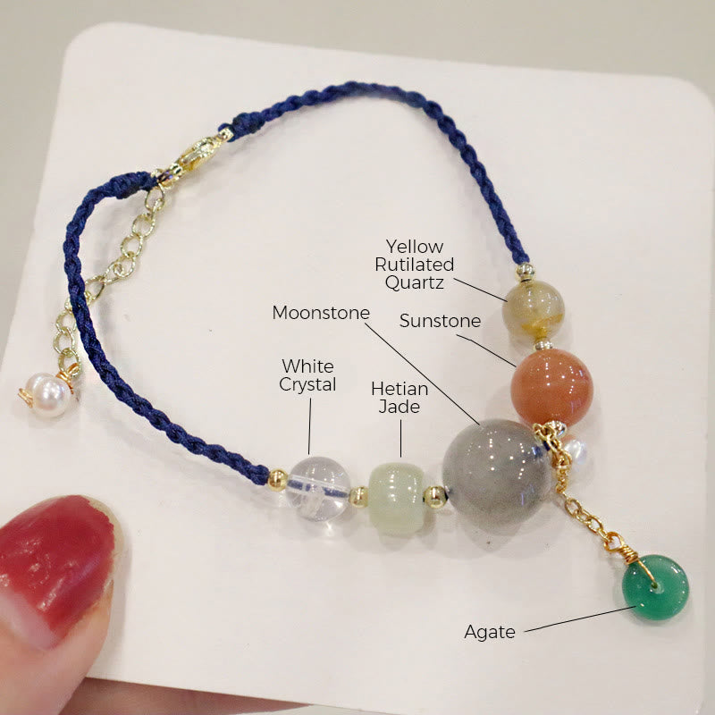 Moonstone Bracelet with Peace Buckle | Healing Harmony & Balance