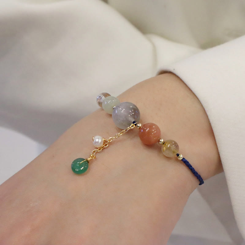 Moonstone Bracelet with Peace Buckle | Healing Harmony & Balance