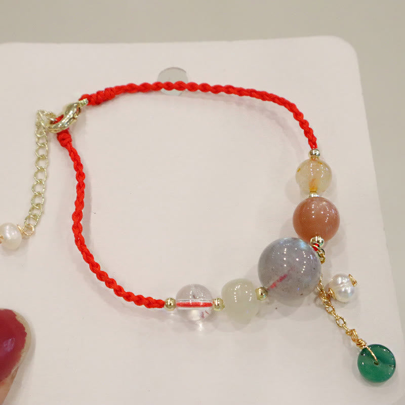 Moonstone Bracelet with Peace Buckle | Healing Harmony & Balance