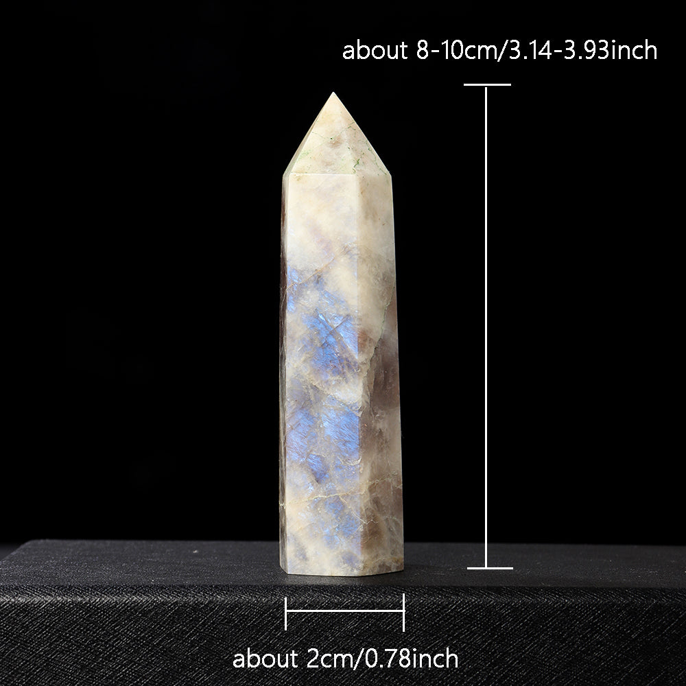 Moonstone Healing Crystal Tower for Balance & Love