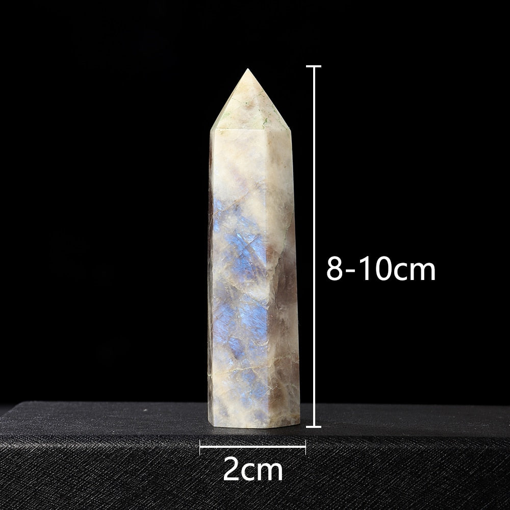 Moonstone Healing Crystal Tower for Balance & Love