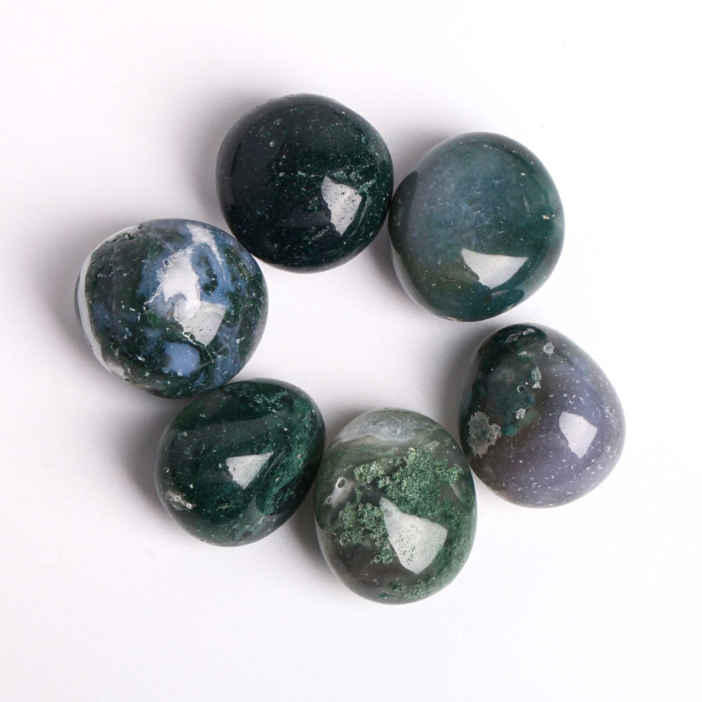 Moss Agate Tumbled Stones 2-3.5cm 0.5kg Pack